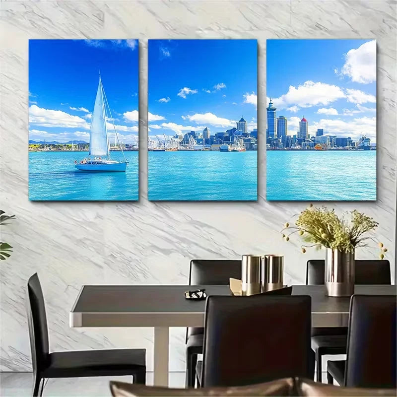 3pcs New Zealand Landscapes Metal Print Ready to Hang Art