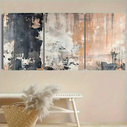 3pcs Abstract Ink Wash Wall Art Canvas Unframed - High Quality Print 100% Australian Made Wall Canvas - Bella Home Decor