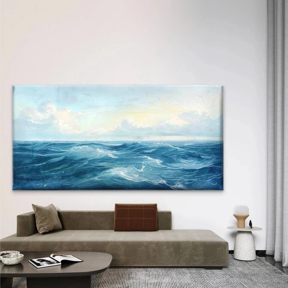 Beauty of the Open Sea Wall Art Canvas Office Home Room Framed 120x60cm