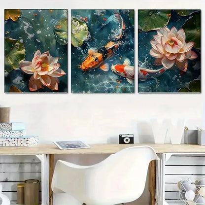 3pcs Abstract Purple Swirl Modern Fluid Perfect Wall Art Set Canvas Framed 40x60cm - High Quality Print 100% Australian Made Wall Canvas Ready to Hang - Bella Home Decor