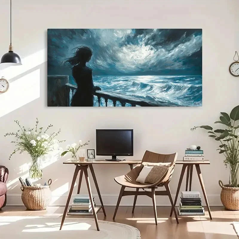 Nature-Inspired Illustration Wall Art Canvas Office Home Room Framed 120x60cm - Bella Home Decor