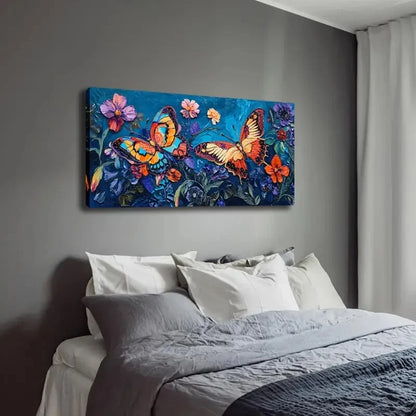 Nordic Style Butterflies Wall Art Canvas Office Home Room Framed 120x60cm - Bella Home Decor