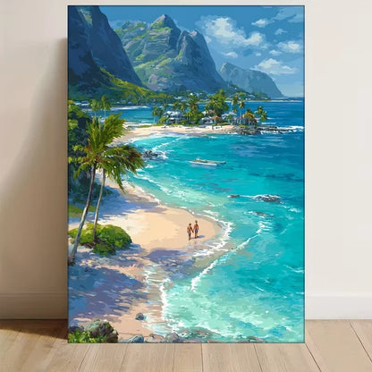 Hawaii Maui Tropical Beach 60x90cm Metal Print Ready to Hang