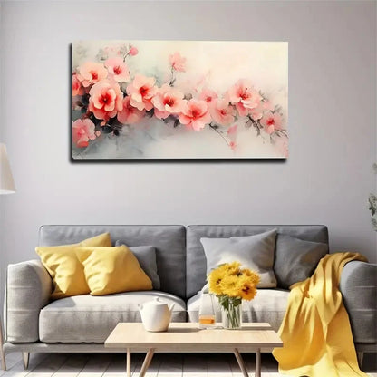 Realistic Peach Blossom Wall Art canvas office home room framed 120x60cm