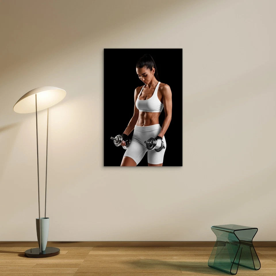 Bodybuilding Woman 5mm thick Plastic Poster Ready to Hang 90x60cm