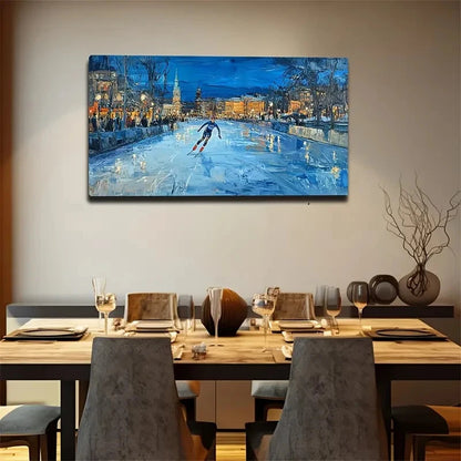 Speed Skating Creative Wall Art Canvas Office Home Room Framed 120x60cm