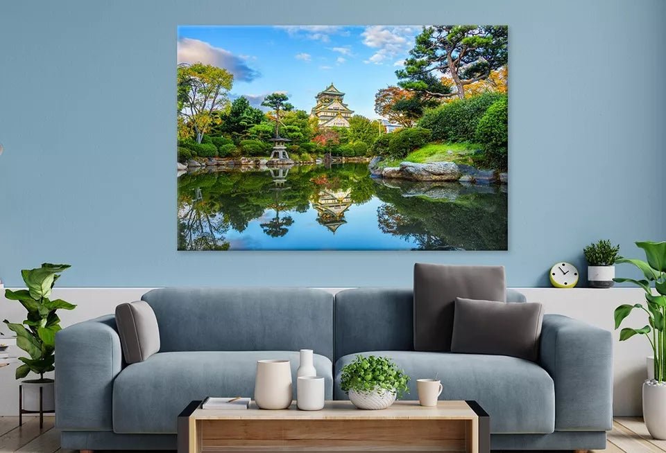Osaka Castle Museum At Sunset Wall Art Decor 100% Australian Made - Bella Home Decor