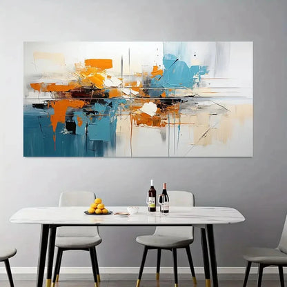 Vibrant Colorful Brushstrokes Wall Art Canvas Office Home Room Framed 120x60cm