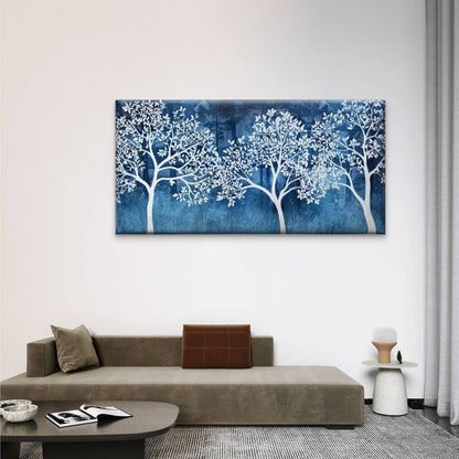 Trees Night Nature Perfect Wall Art Canvas Office Home Room Framed 120x60cm