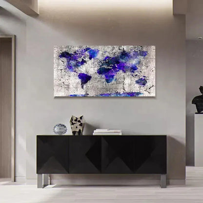 Vintage-Inspired Purple Wall Art Canvas Office Home Room Framed 120x60cm - Bella Home Decor
