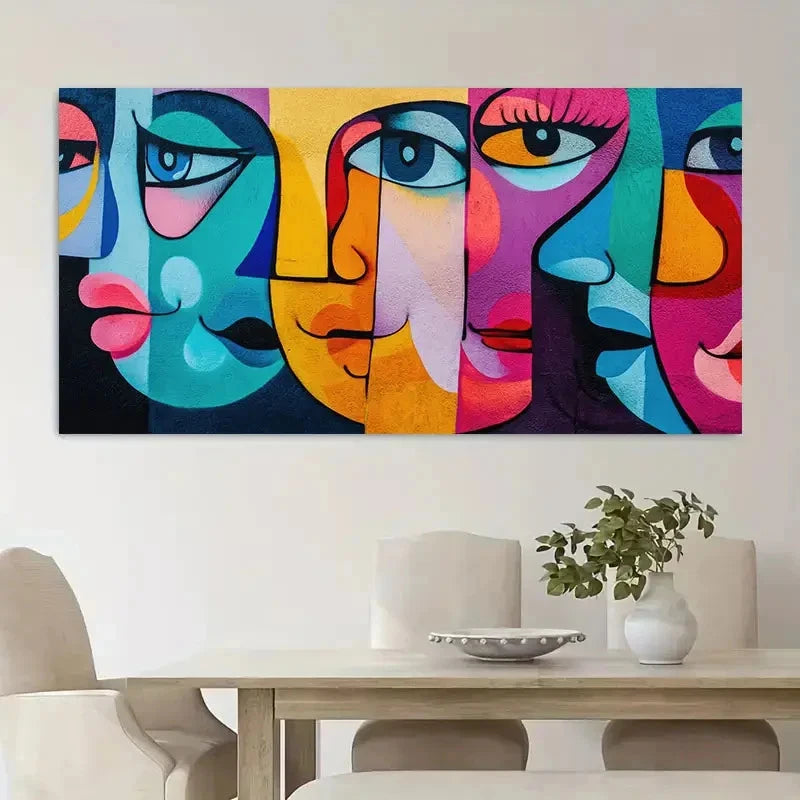 Modern Graffiti One Piece Wall Art Canvas Office Home Room Framed 120x60cm