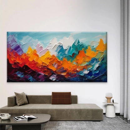 Abstract Mountain Landscape Wall Art Canvas Office Home Room Framed 120x60cm