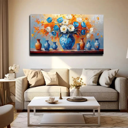 Bohemian Modern Floral Wall Art canvas office home room framed 120x60cm