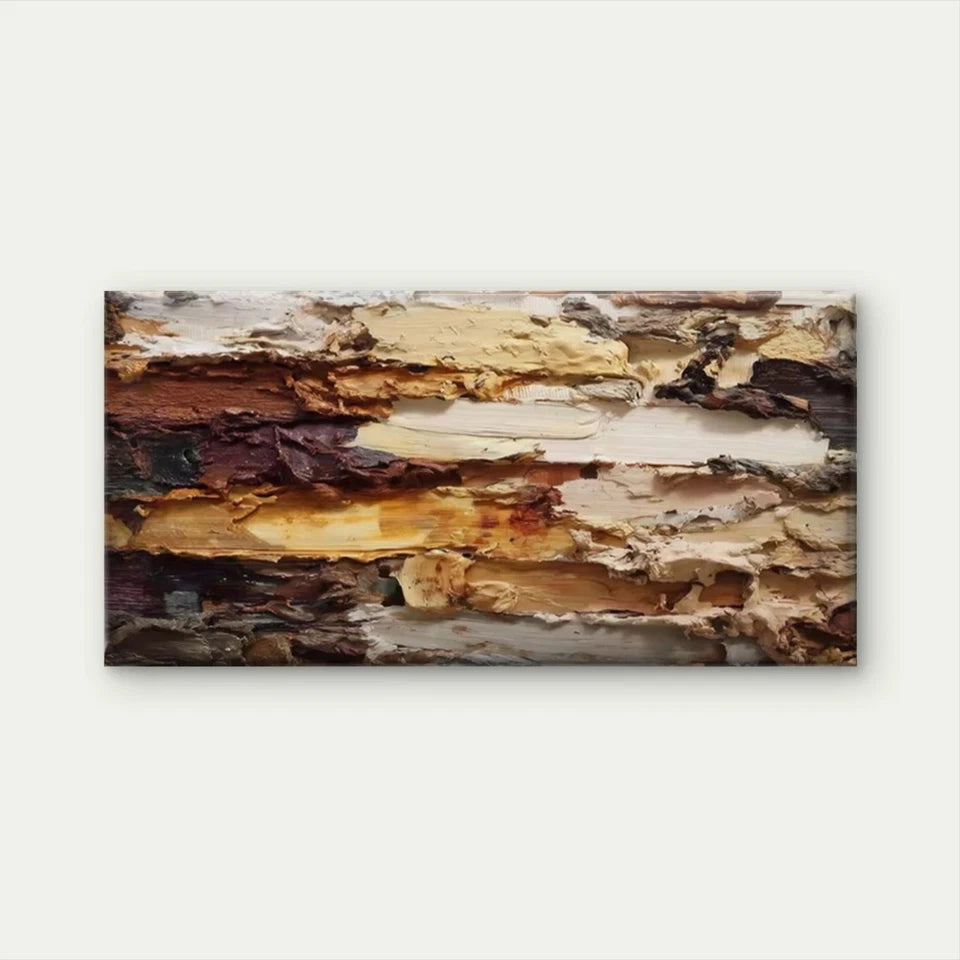Abstract Layered Brushstroke Wall Art Canvas Office Home Room Framed 120x60cm