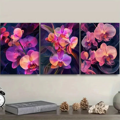 3pcs A beautiful orchid Wall Art Set Canvas Unframed - High Quality Print 100% Australian Made Wall Canvas
