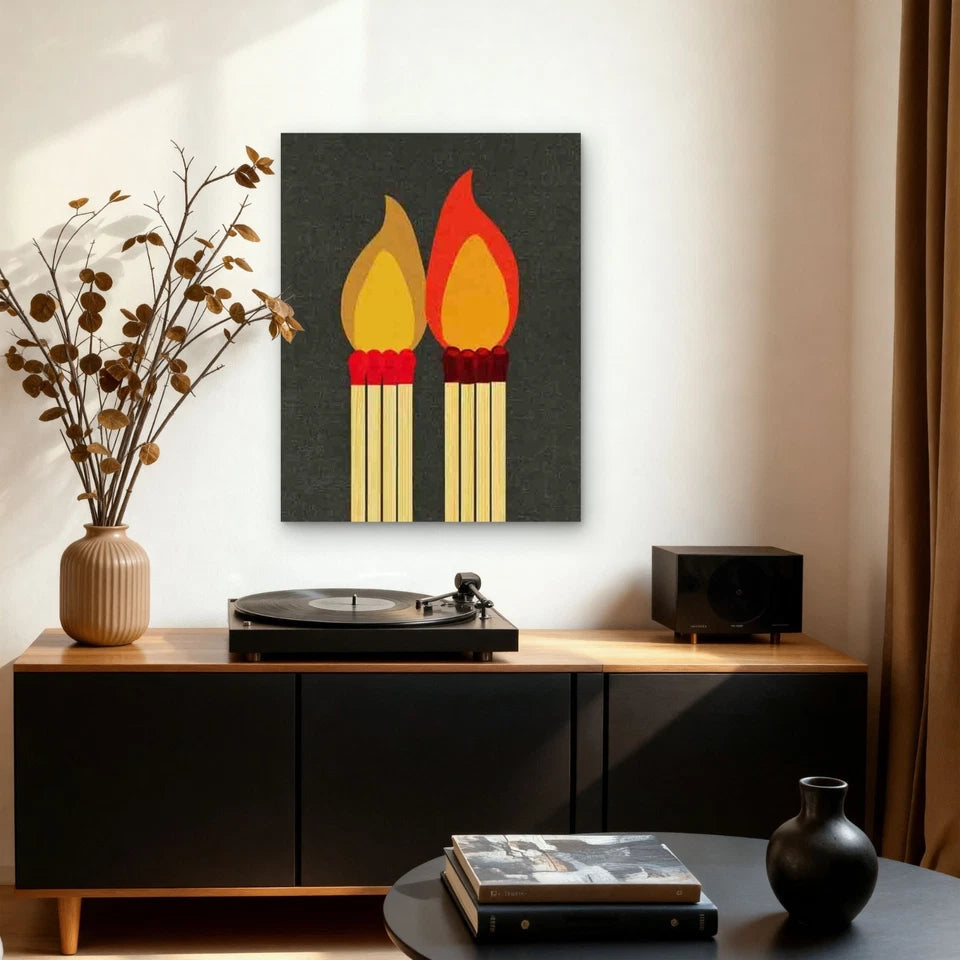 Design of a French Matchbox 60x90cm Metal Print Ready to Hang