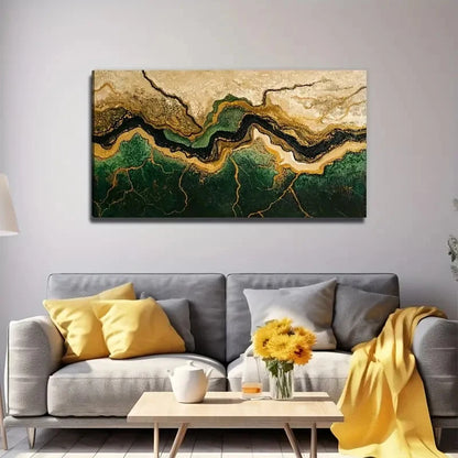 Curved River Perfect Wall Art Canvas Office Home Room Framed 120x60cm