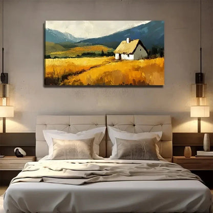 Small house In The Suburbs Wall Art Canvas Office Home Room Framed 120x60cm