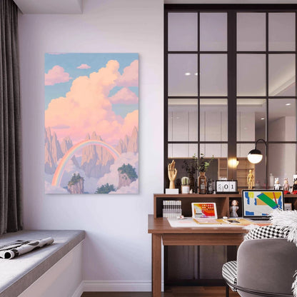 Beautiful Fantasy Landscape 40x60cm Metal Print Ready to Hang