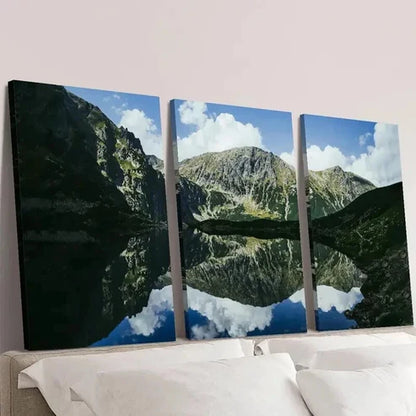 3pcs Lake Scenery of The Tatra Mountains Wall Art Set Canvas Unframed - High Quality Print 100% Australian Made Wall Canvas