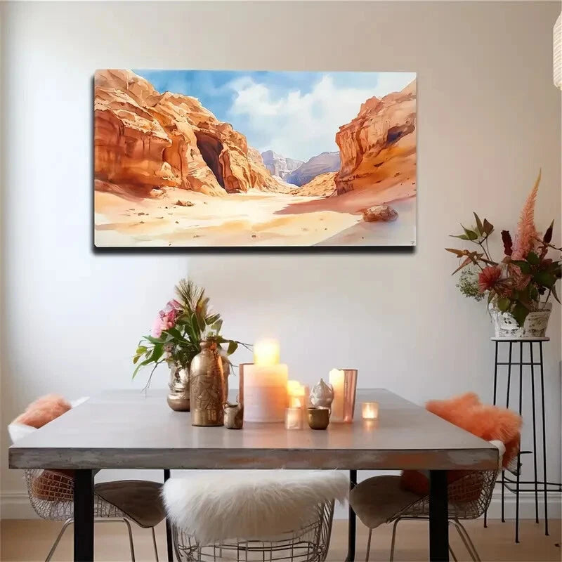 Bottom Of The Valley Is Light Wall Art Canvas Office Home Room Framed 120x60cm - Bella Home Decor