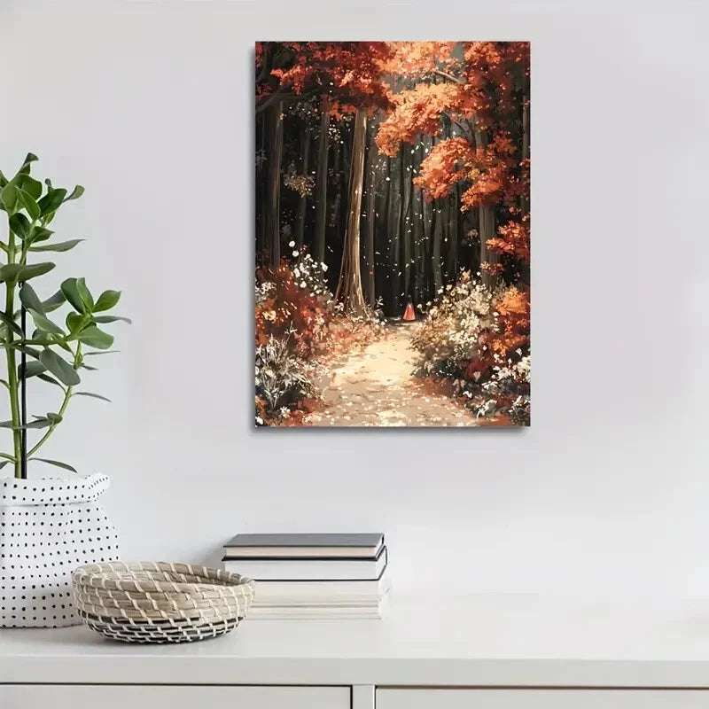 Flourishing Maple Forest Suitable Painting 40x60cm Metal Print Ready to Hang