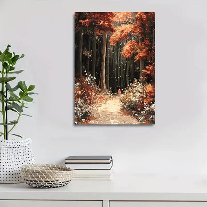 Flourishing Maple Forest Suitable Painting 40x60cm Metal Print Ready to Hang
