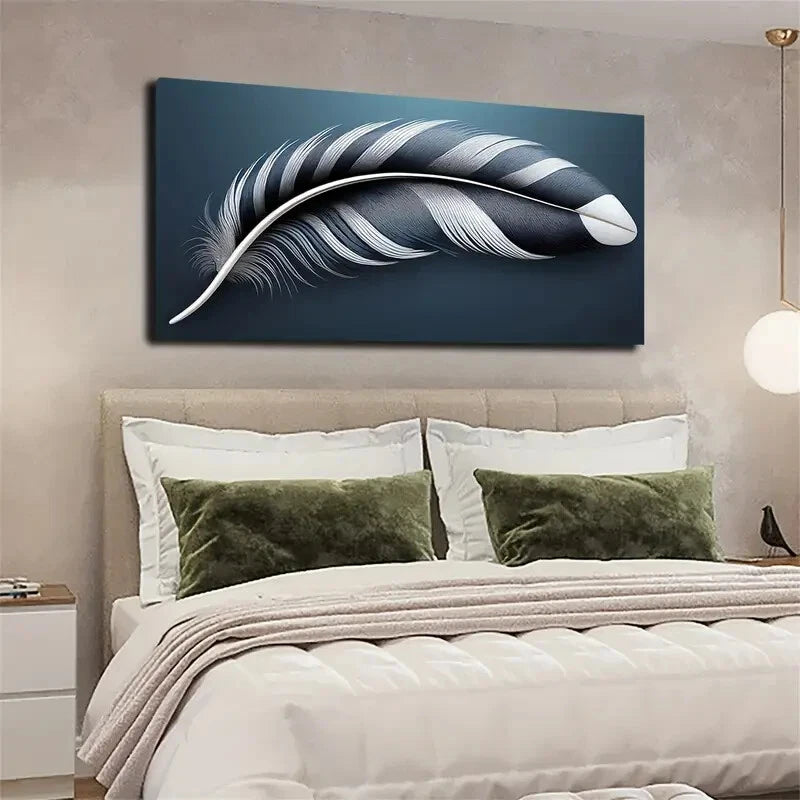 Featuring a Black and White Wall Art canvas office home room framed 120x60cm - Bella Home Decor