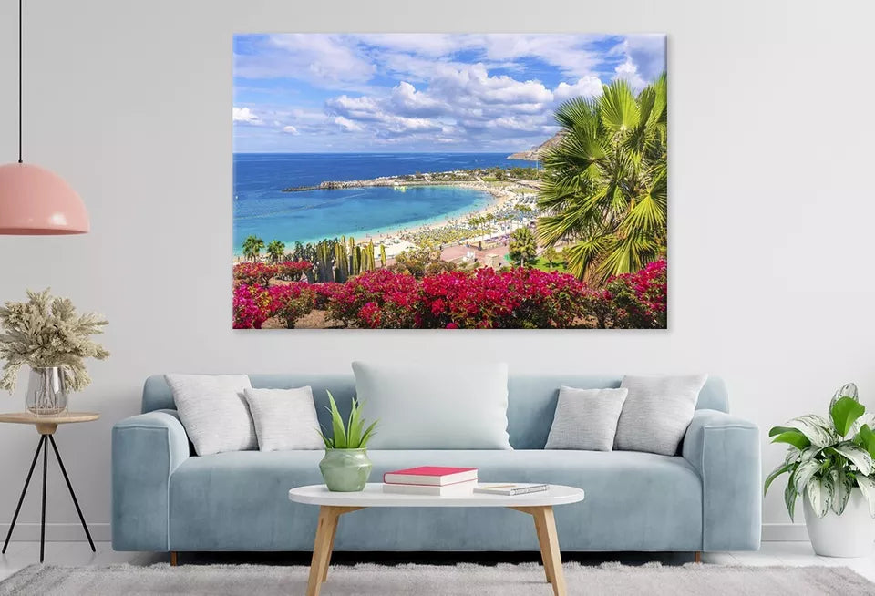 Amadores Beach In Gran Canaria    Wall Art Decor 100% Australian Made - Bella Home Decor