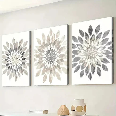 3pcs Modern Minimalist Abstract Floral Wall Art Set Canvas Unframed - High Quality Print 100% Australian Made Wall Canvas
