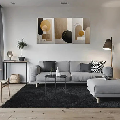 3pcs Minimalist Geometric Modern Abstract Wall Art Canvas Unframed - High Quality Print 100% Australian Made Wall Canvas