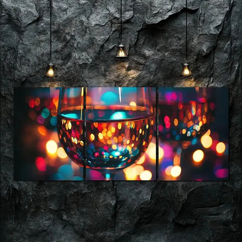 3pcs Colorful Arrangement Bar Exquisite Perfect Wall Art Canvas Unframed - High Quality Print 100% Australian Made Wall Canvas - Bella Home Decor