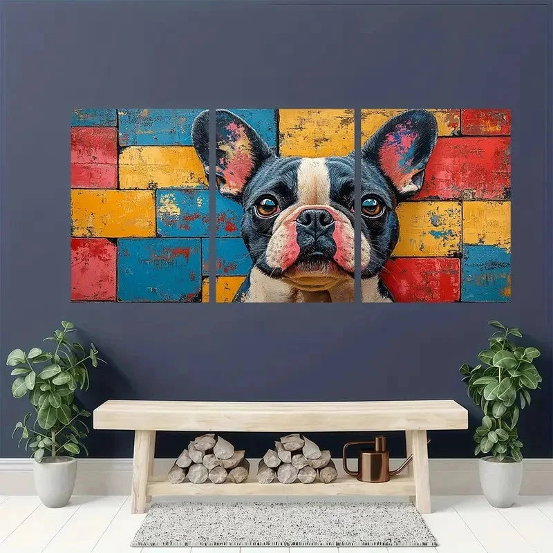 3pcs Colorful Pattern Abstract Modern Wall Art Set Canvas Framed 50x70cm - High Quality Print 100% Australian Made Wall Canvas Ready to Hang - Bella Home Decor