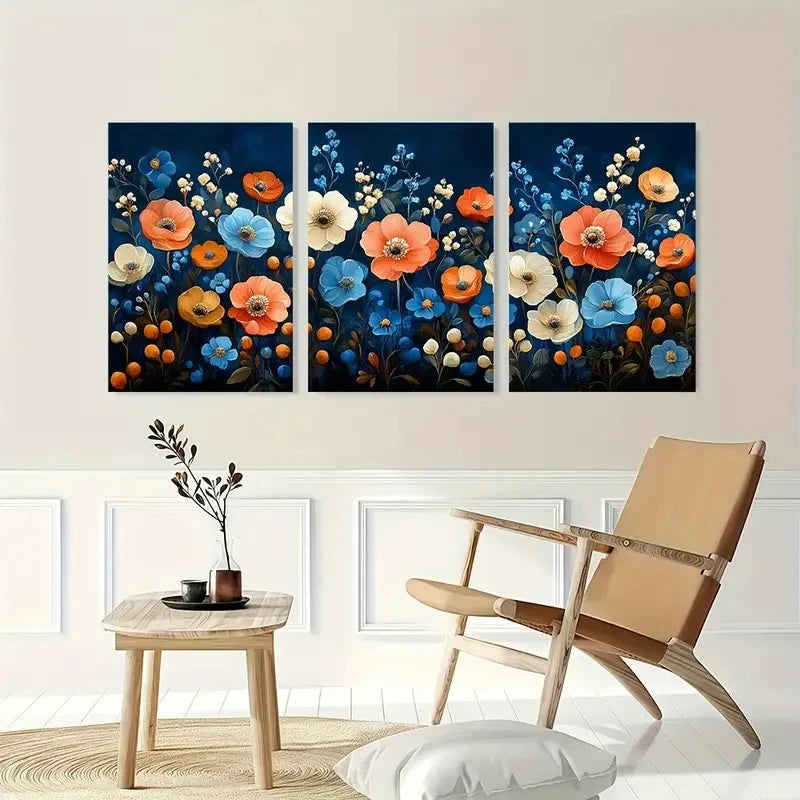 3pcs Abstract Bale Floral Modern Perfect Wall Art Set Canvas Framed 40x60cm - High Quality Print 100% Australian Made Wall Canvas Ready to Hang - Bella Home Decor