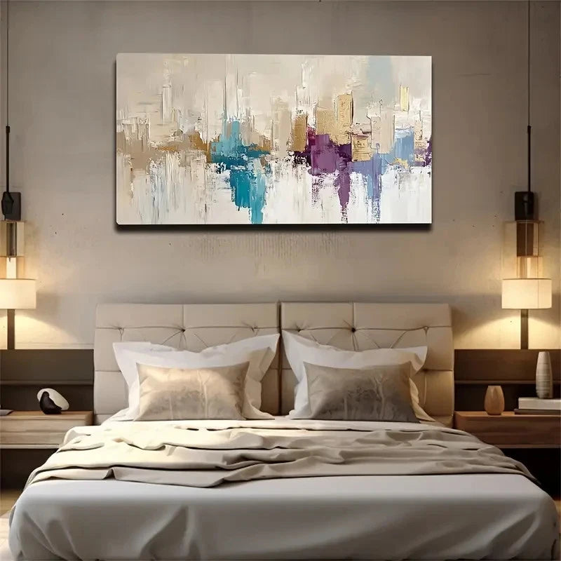 Bohemian Decor With Irregular Wall Art Canvas Office Home Room Framed 120x60cm