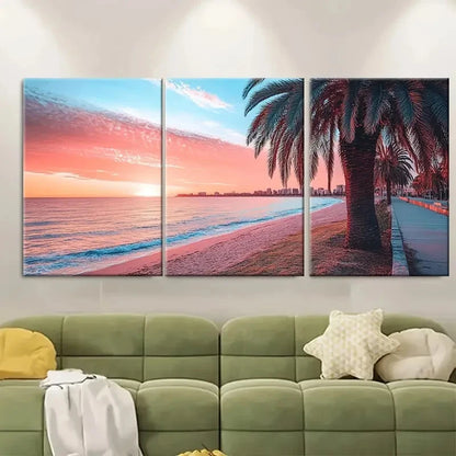 3pcs Adelaide Travel South Print Australia Wall Art Set Canvas Framed 50x70cm - High Quality Print 100% Australian Made Wall Canvas Ready to Hang - Bella Home Decor
