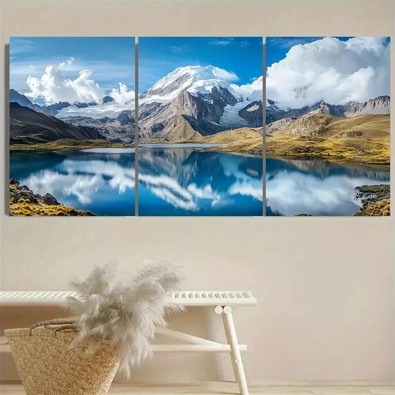 3pcs Huascaran National Park Peru Metal Print Ready to Hang Art