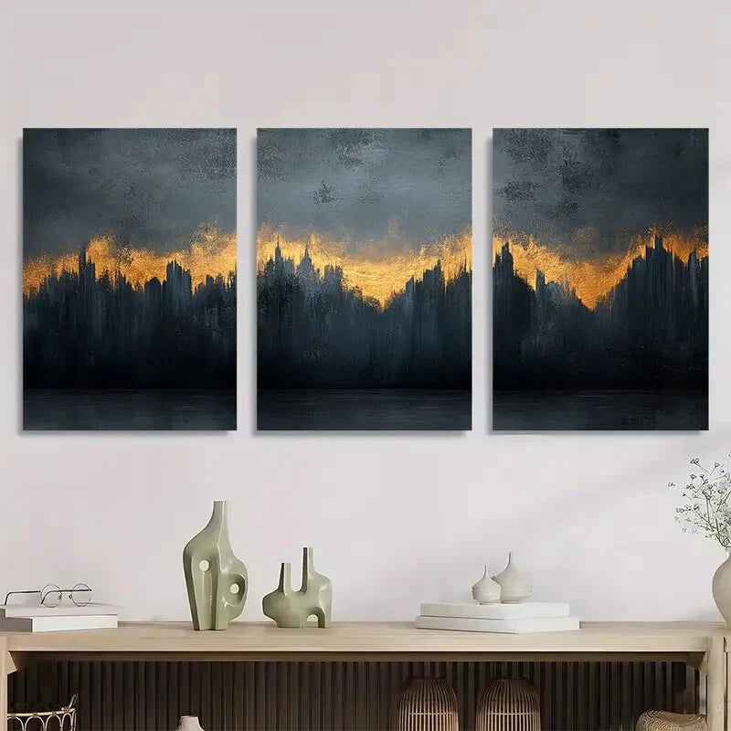 3pcs lack And White Texture Minimalist Perfect Wall Art Set Canvas Framed 50x70cm - High Quality Print 100% Australian Made Wall Canvas Ready to Hang - Bella Home Decor