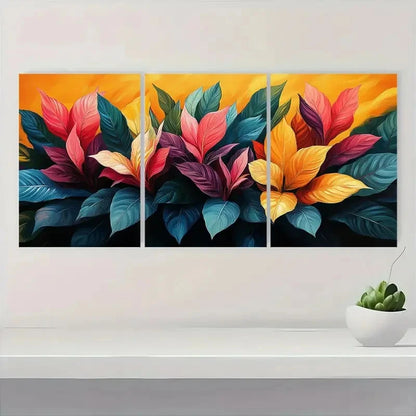 3pcs Colorful Floral Design for Home HF   Wall Art Canvas Wall Art Set Canvas Framed 40x60cm - High Quality Print 100% Australian Made Wall Canvas Ready to Hang - Bella Home Decor