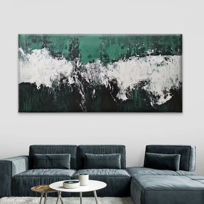 Abstract Black and White Wall Art Canvas Office Home Room Framed 120x60cm