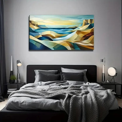 Abstract Beach Bohemian Wall Art Canvas Office Home Room Framed 120x60cm