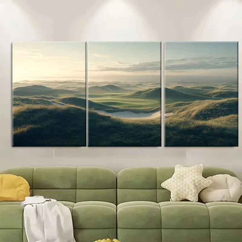 3pcs Bandon Dunes Golf Resort Metal Print Ready to Hang Art - Bella Home Decor