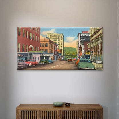 Vintage Classic City Street Urban Wall Art Canvas Office Home Framed 120x60cm