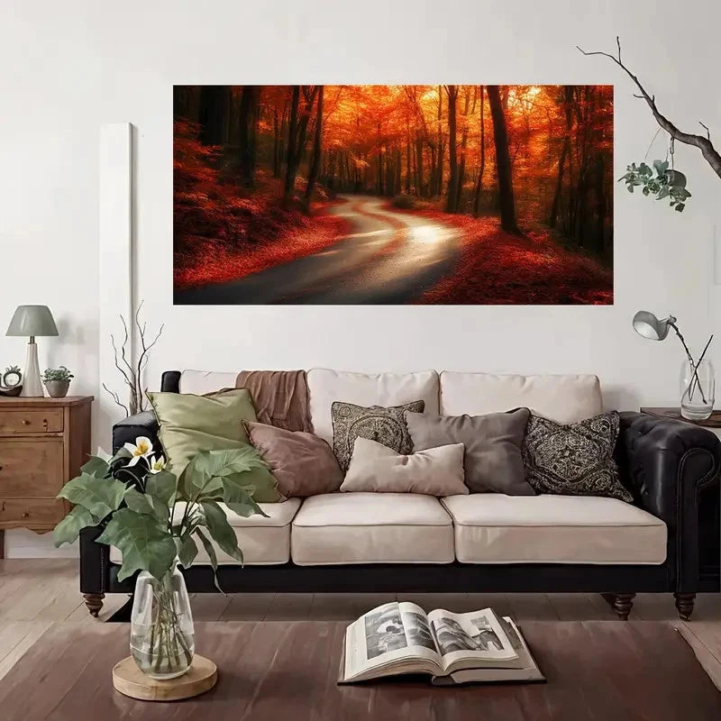 Forest Fantasy Trees Wall Art Canvas Office Home Room Framed 120x60cm