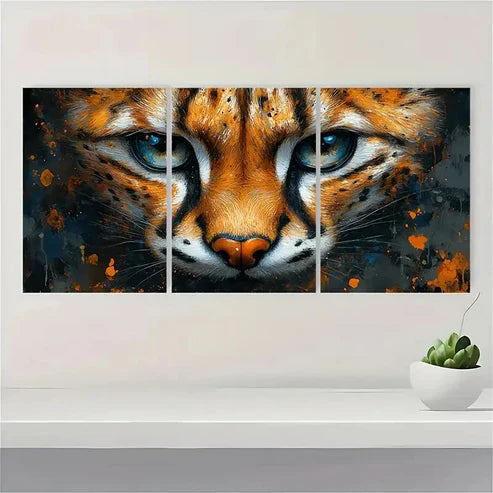 3pcs Animal Art Cat TY Wall Art Set Canvas Unframed - High Quality Print 100% Australian Made Wall Canvas - Bella Home Decor