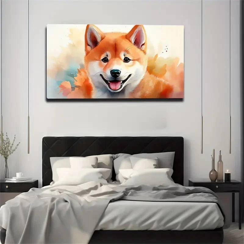 Vibrant Watercolor Wall Art Canvas Office Home Room Framed 120x60cm