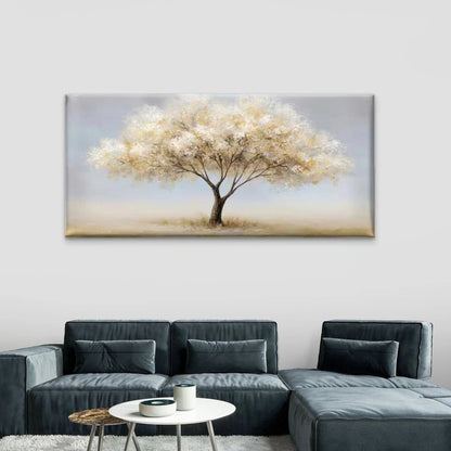 Golden Blossom Tree Wall Art Canvas Office Home Room Framed 120x60cm