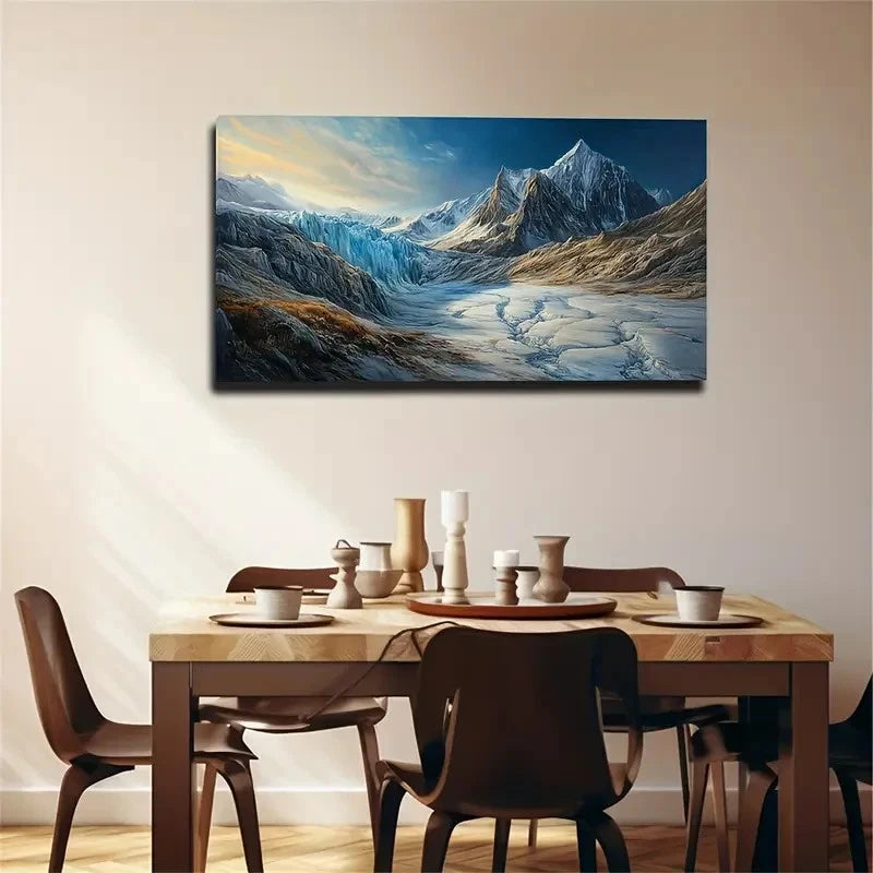 Modern Bohemian Winter Snow Wall Art Canvas Office Home Room Framed 120x60cm