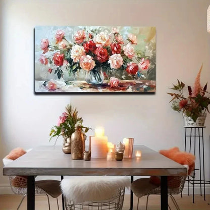 Impressive Rose Modern Deco Wall Art Canvas Office Home Room Framed 120x60cm