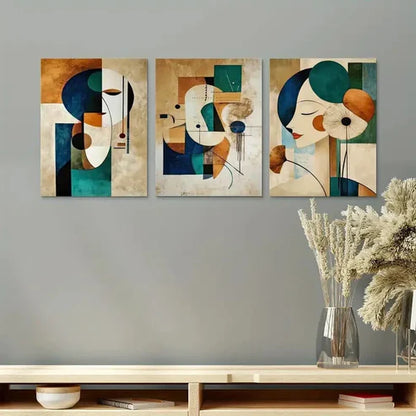3pcs Dormitory Decoration, Abstract Wall Art Canvas Unframed – High Quality Print 100% Australian Made Wall Canvas - Bella Home Decor